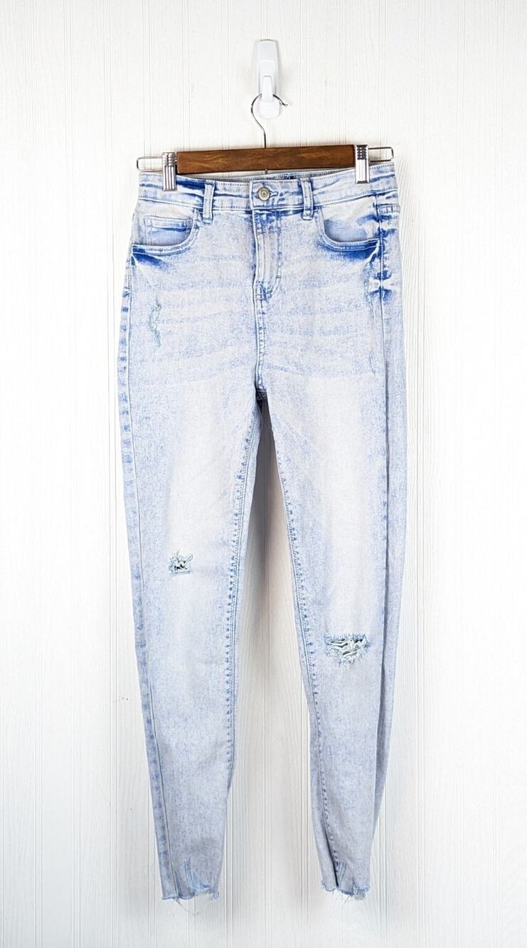 Profile Women's Jeans by Ring of Fire High Rise Skinny Denim Distressed Size 7